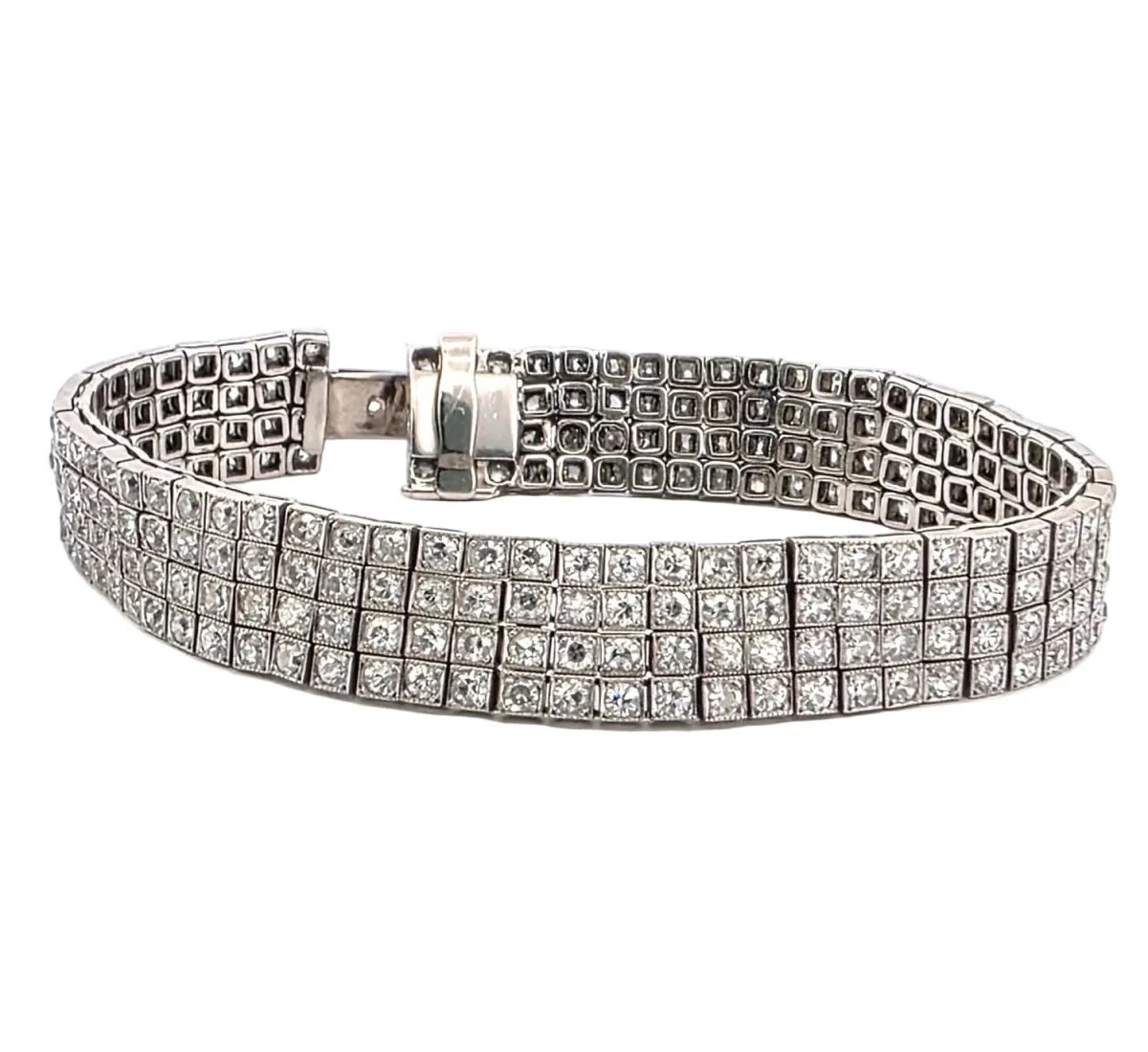 Bracelet Ligne S.J PHILLIPS LTD. en platine et diamants - Image 3