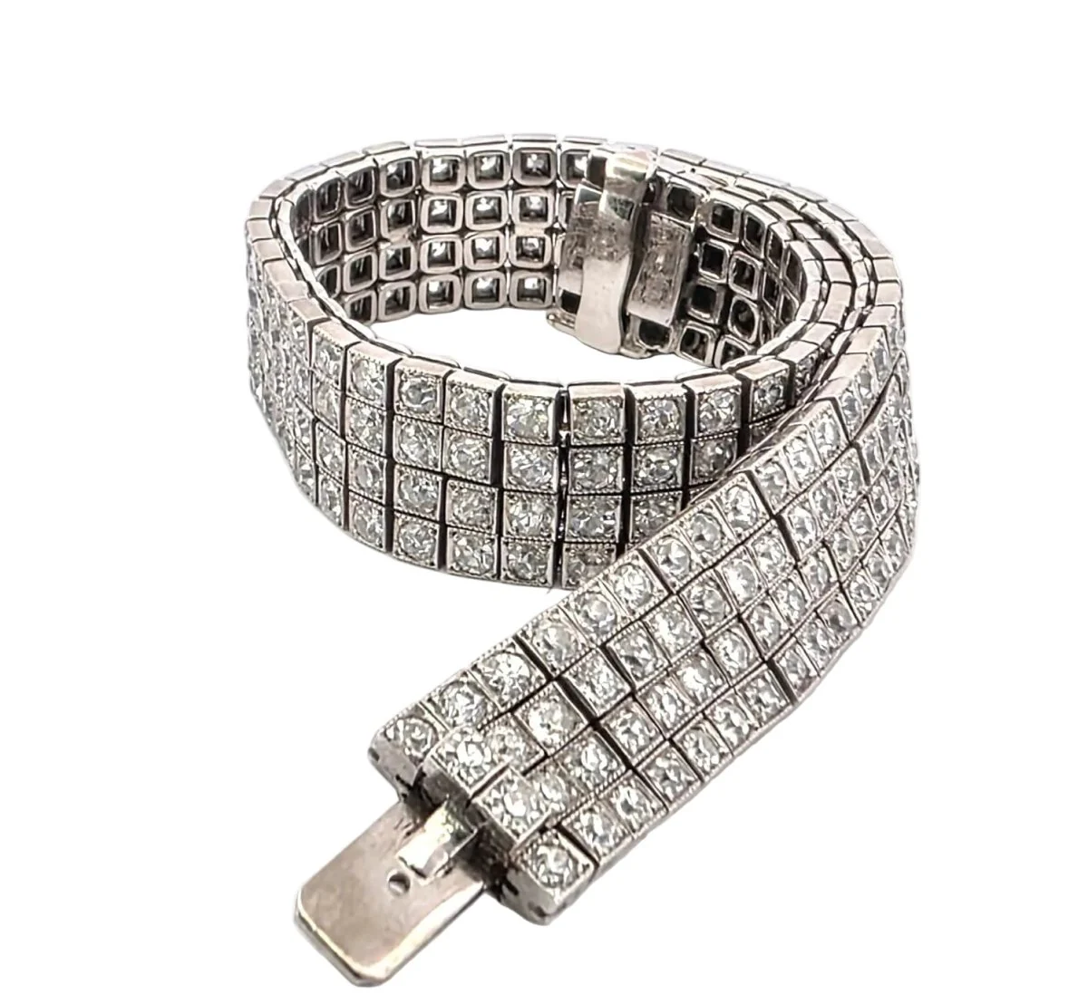 Bracelet Ligne S.J PHILLIPS LTD. en platine et diamants - Image 5