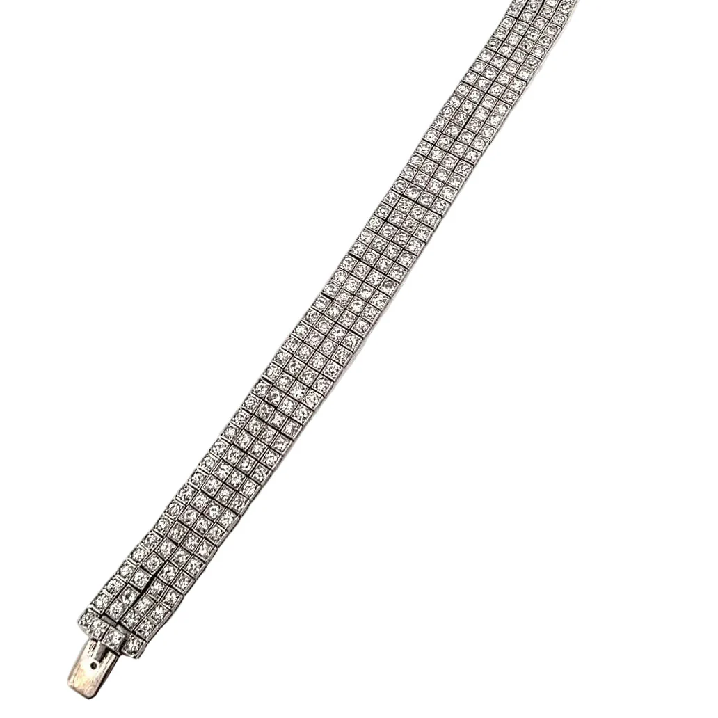 Bracelet Ligne S.J PHILLIPS LTD. en platine et diamants - Image 6
