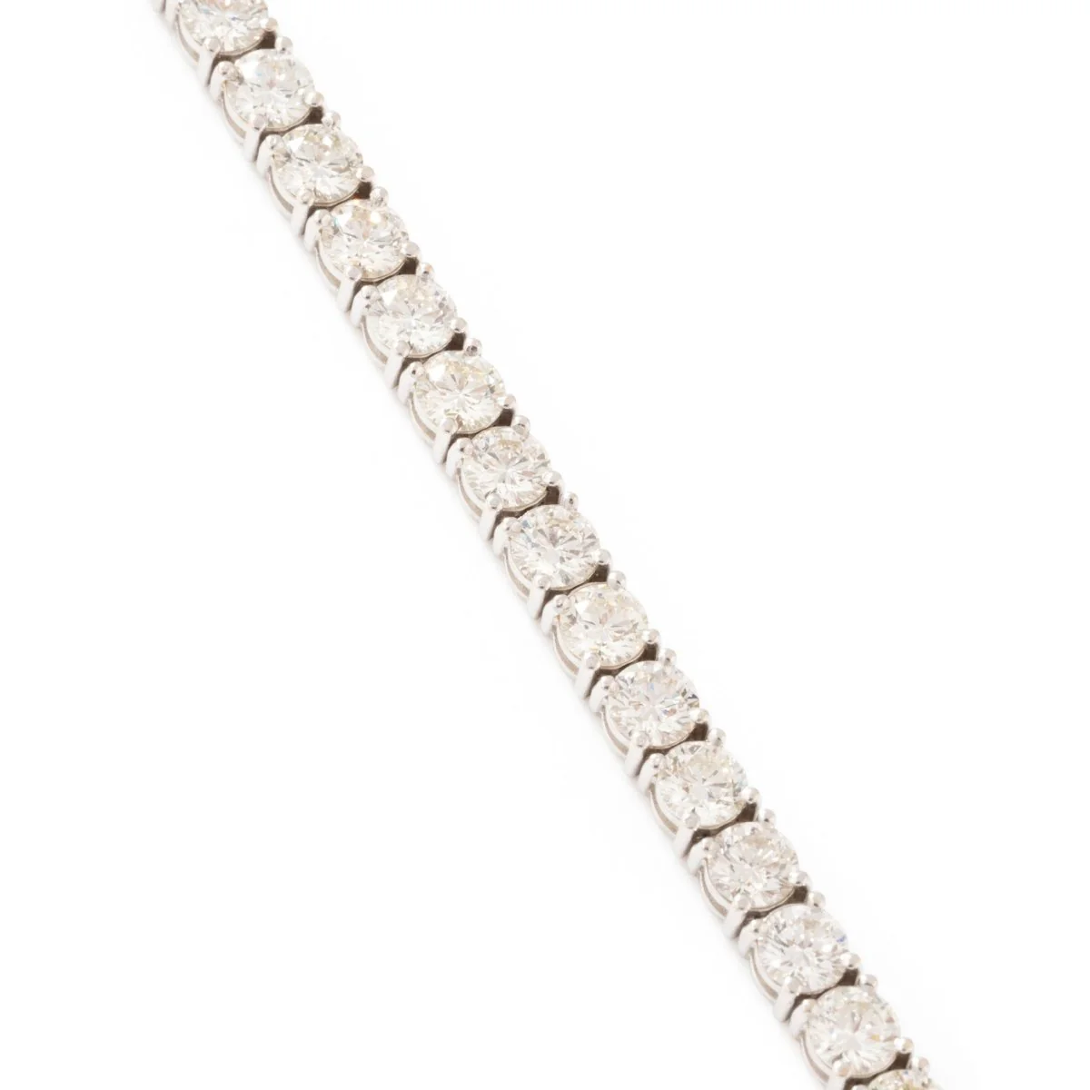 Bracelet Ligne tennis en or blanc et diamants - Image 3