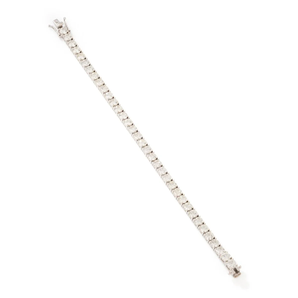 Bracelet Ligne tennis en or blanc et diamants - Image 4