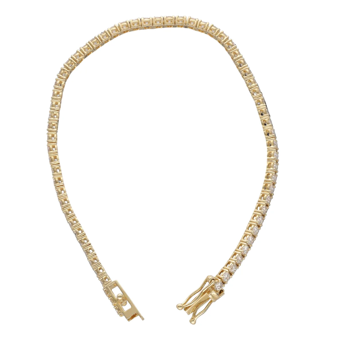 Bracelet Ligne en or jaune et diamants - Image 2