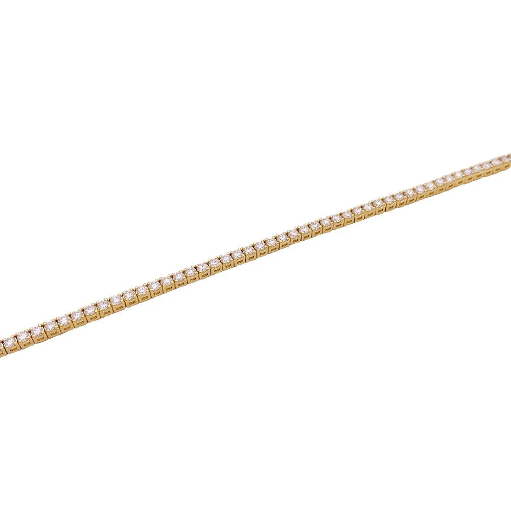 Bracelet Ligne tennis en or jaune et diamants - Image 4