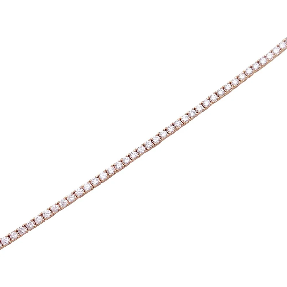 Bracelet Ligne en or rose et diamants - Image 3