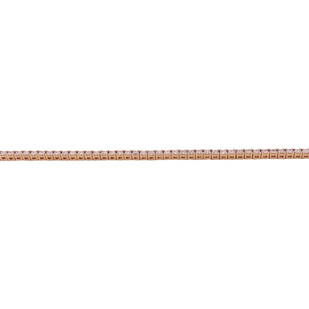 Bracelet Ligne en or rose et diamants - Image 5