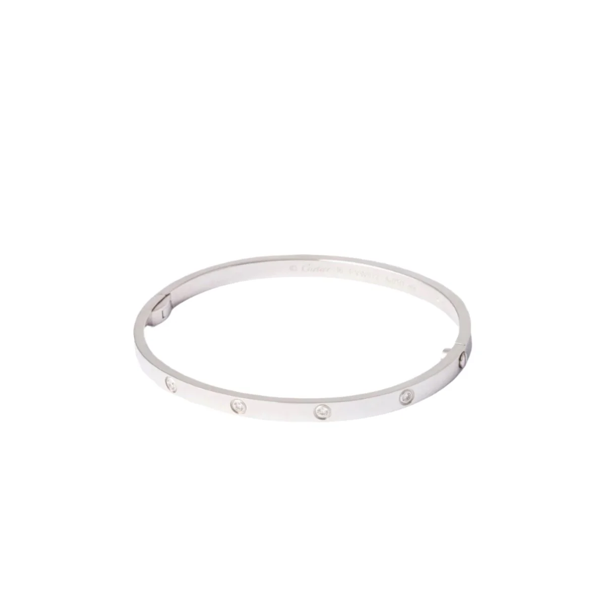Bracelet "Love" CARTIER en or gris, petit modèle, 10 diamants
