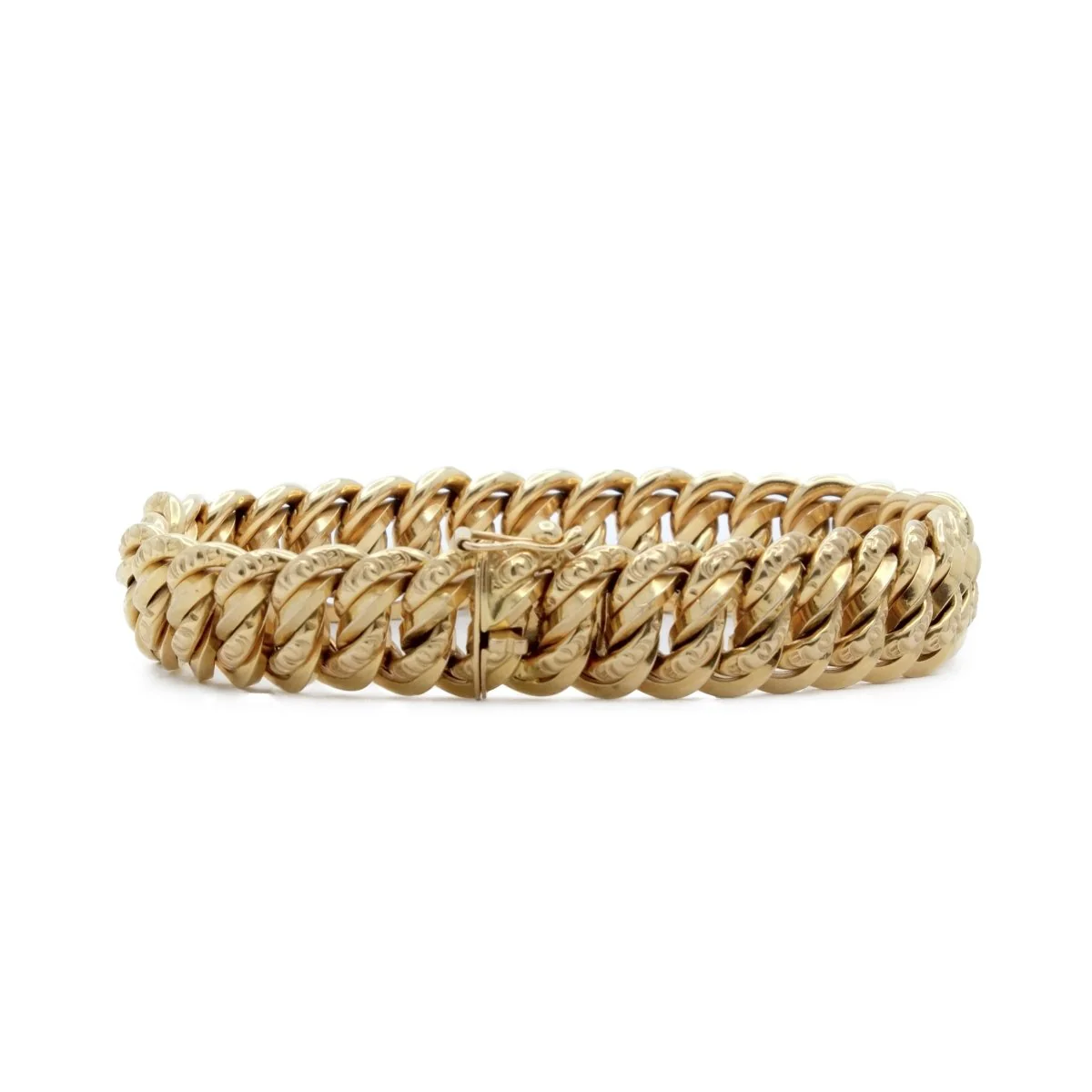Bracelet maille américaine en or jaune - Image 3
