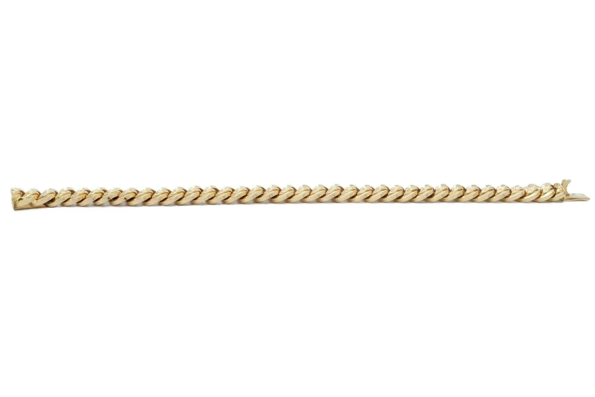 Bracelet maille américaine en or jaune - Image 4