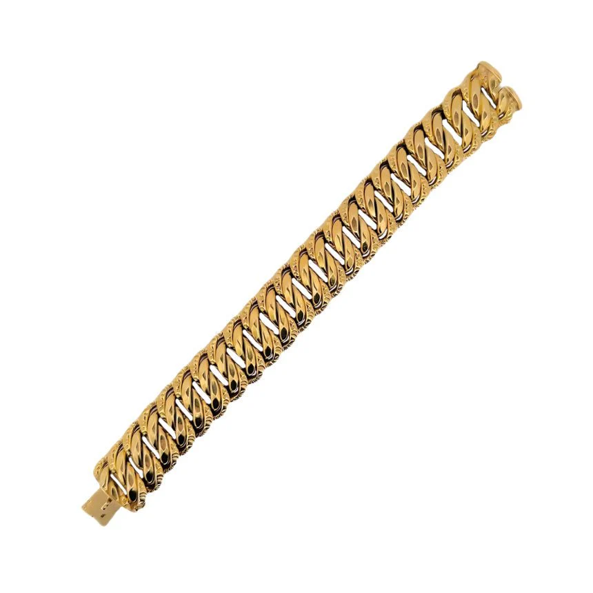 Bracelet Maille américaine en or jaune