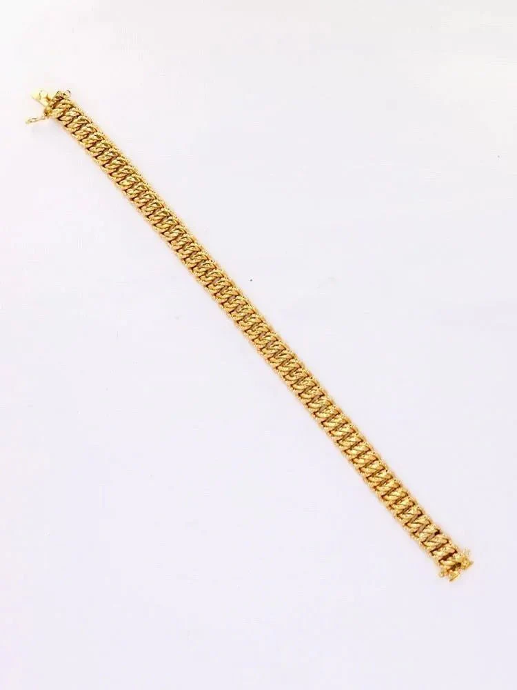 Bracelet maille américaine or jaune 0.8 cm - Image 8