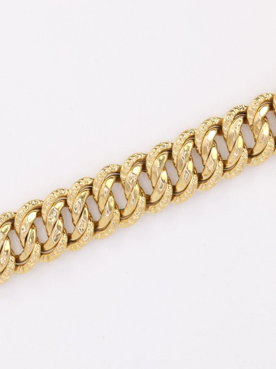 Bracelet maille américaine or jaune 1,2 cm - Image 4