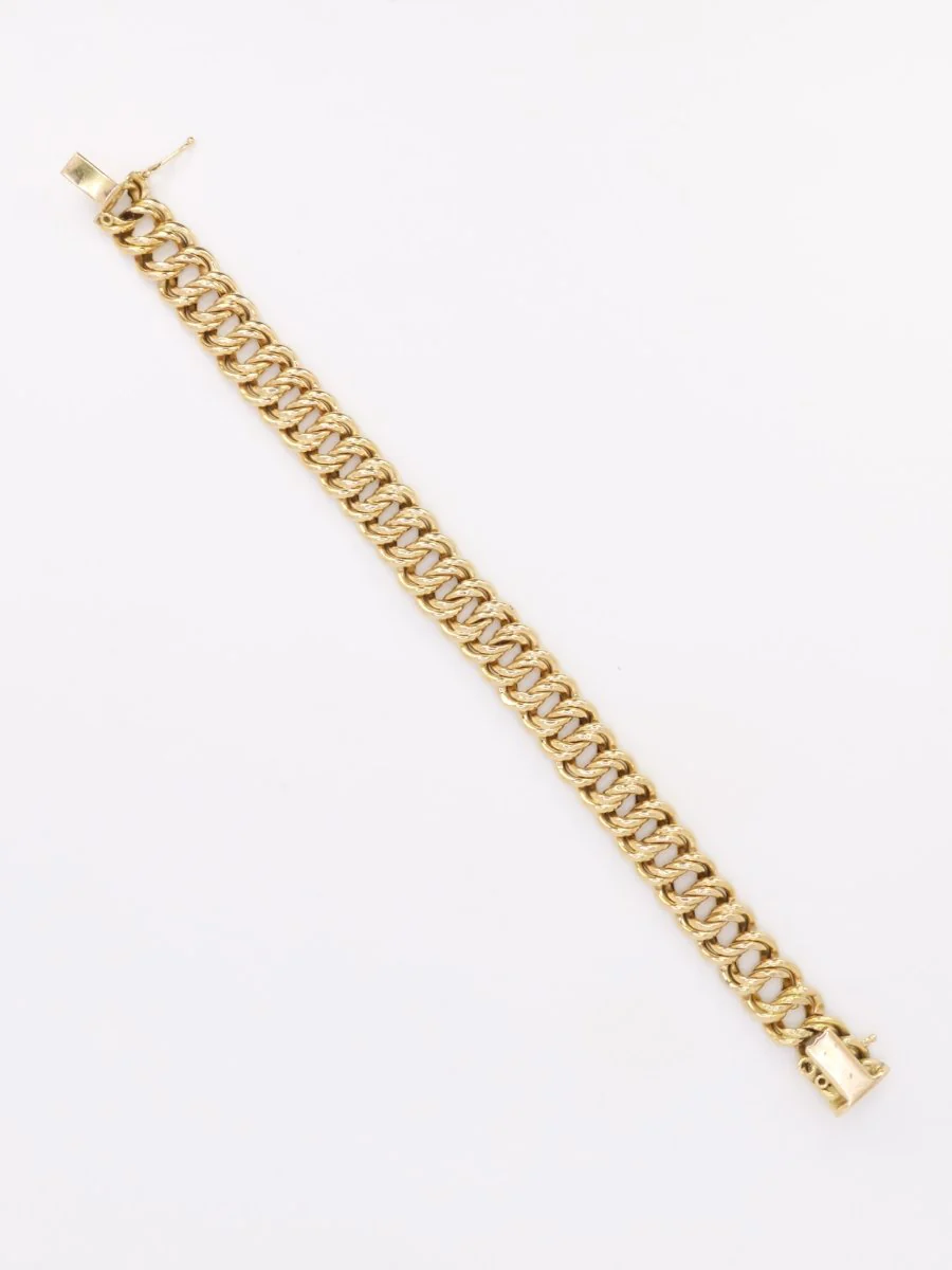 Bracelet maille américaine or jaune 1,2 cm - Image 6