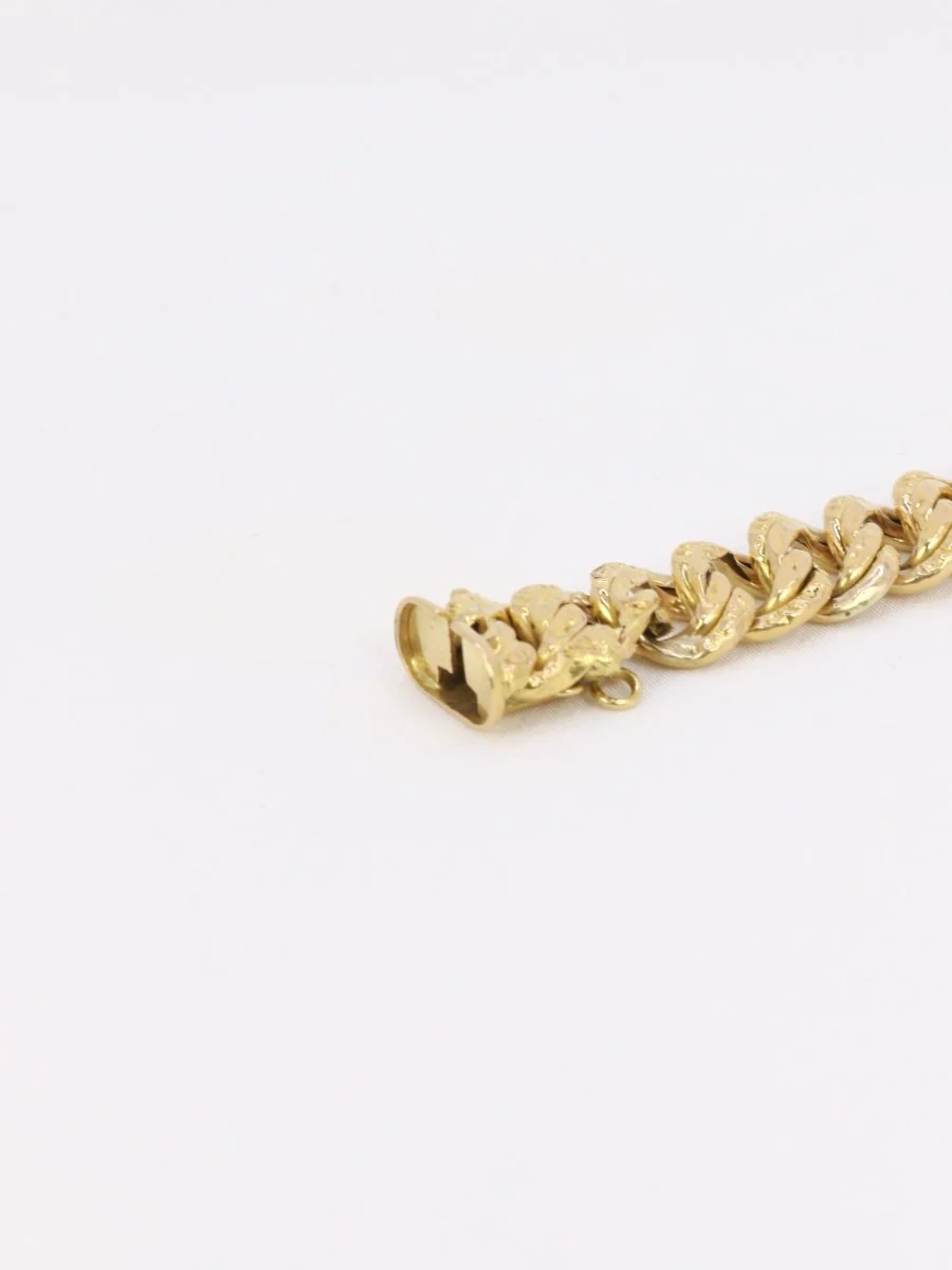 Bracelet maille américaine or jaune 1,2 cm - Image 7