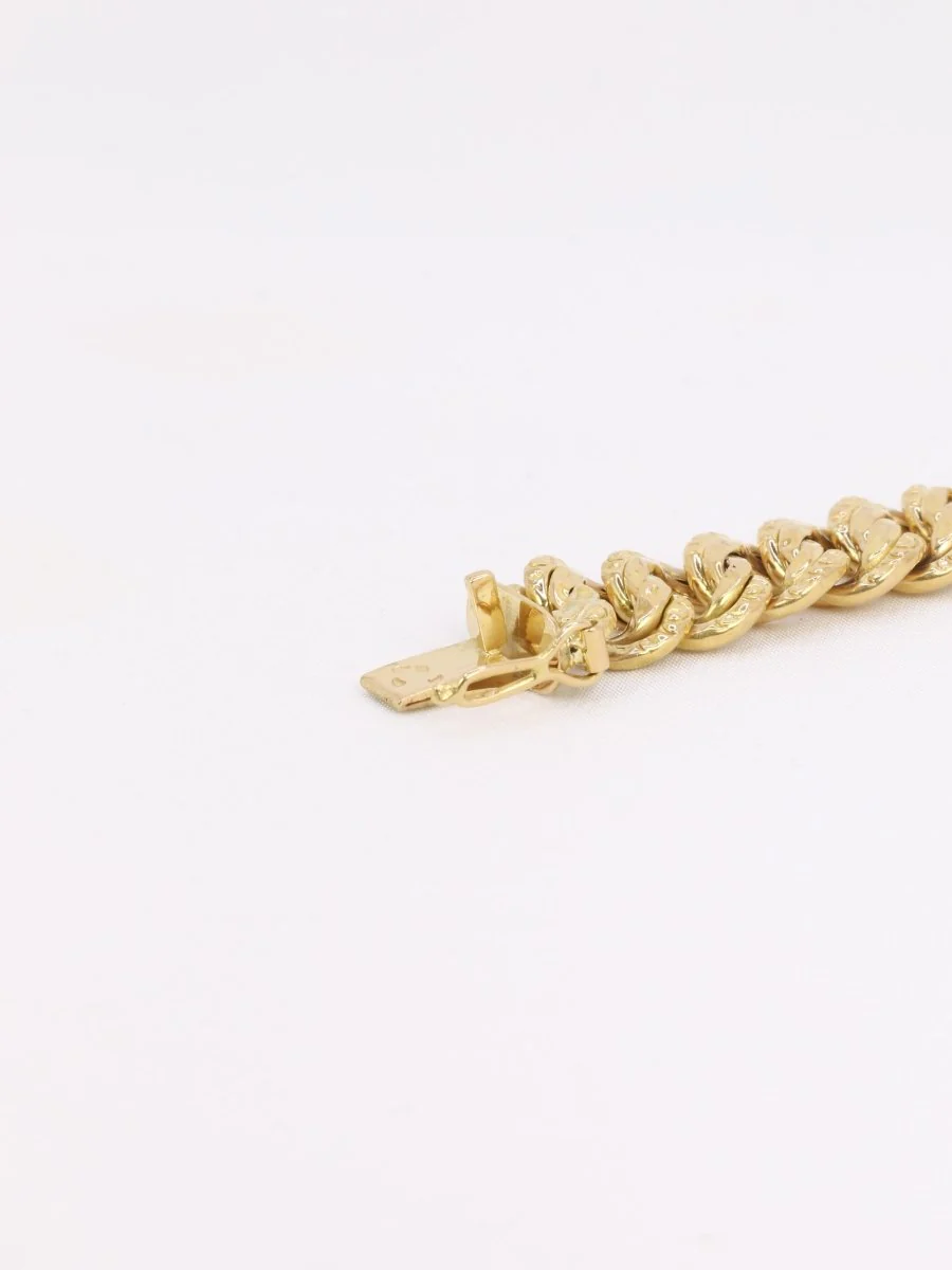 Bracelet maille américaine or jaune 1,2 cm - Image 8