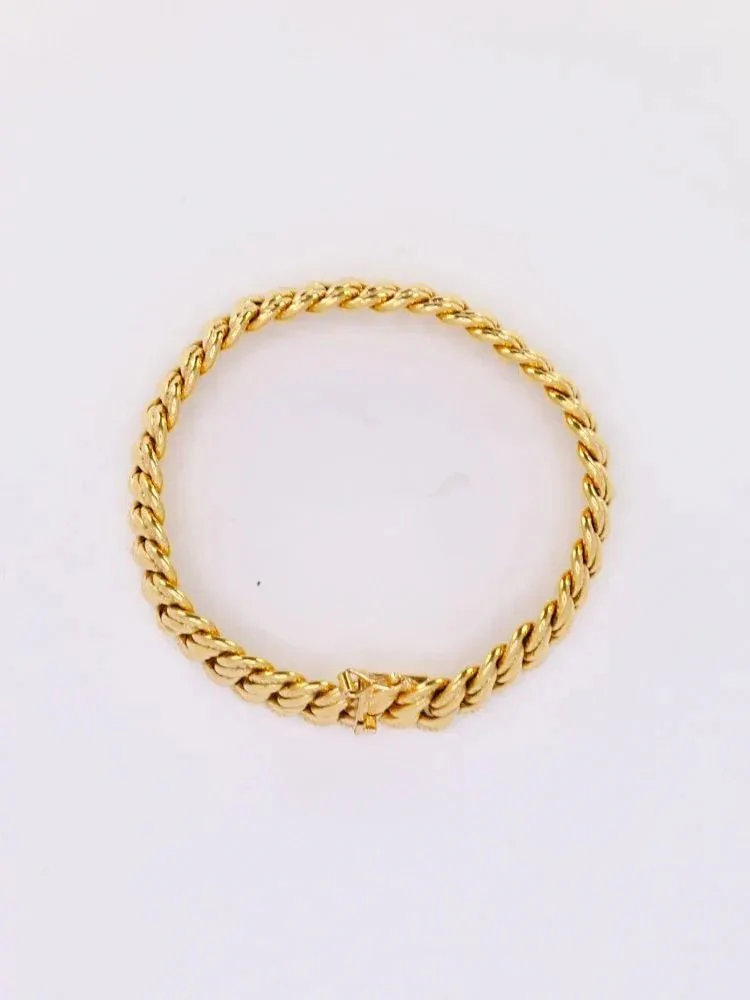 Bracelet maille américaine or jaune 1.3 cm - Image 3