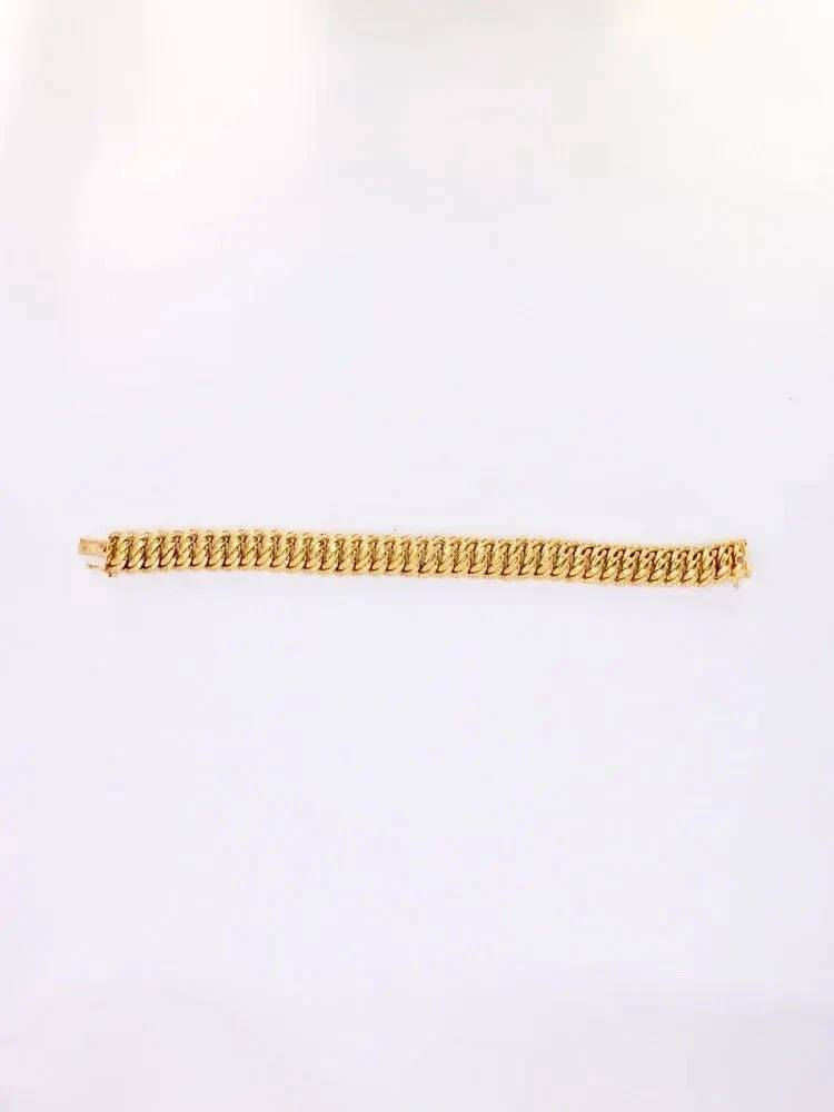 Bracelet maille américaine or jaune 1.3 cm - Image 7