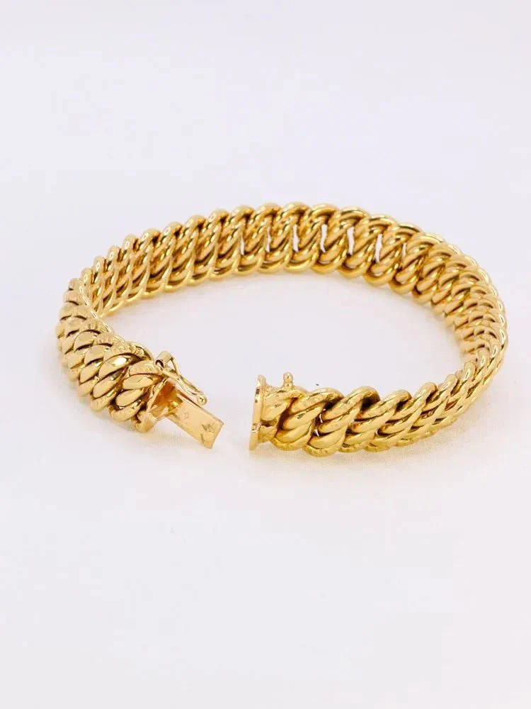 Bracelet maille américaine or jaune 1.3 cm - Image 8