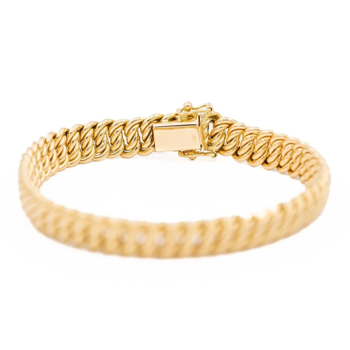 Bracelet Maille américaine en or jaune - Image 5