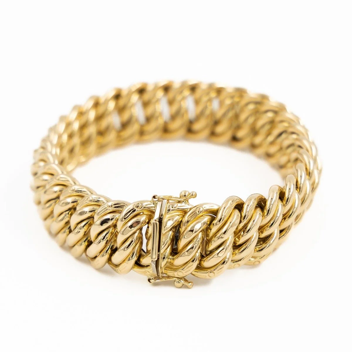 Bracelet Maille américaine en or jaune - Image 2