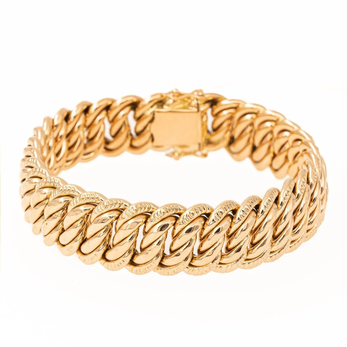 Bracelet Maille américaine en or jaune