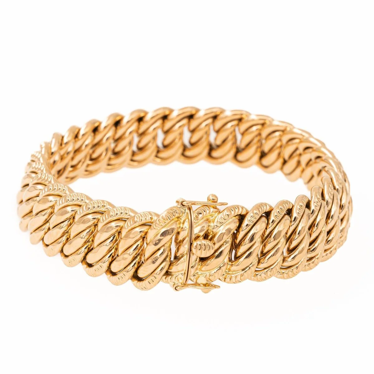 Bracelet Maille américaine en or jaune - Image 3