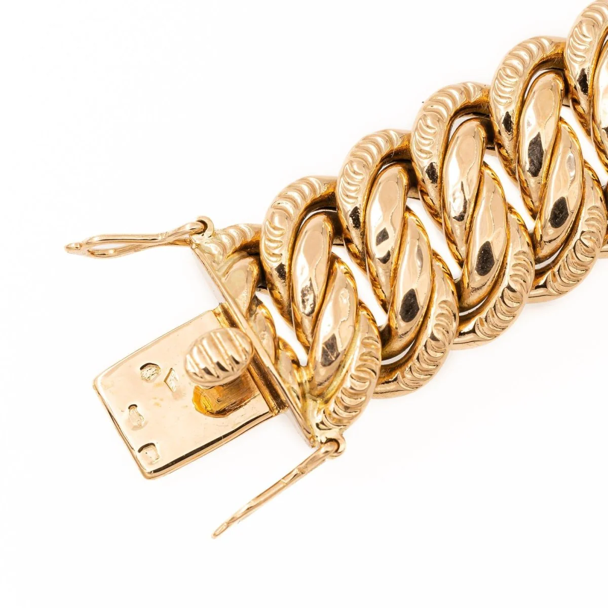 Bracelet Maille américaine en or jaune - Image 5