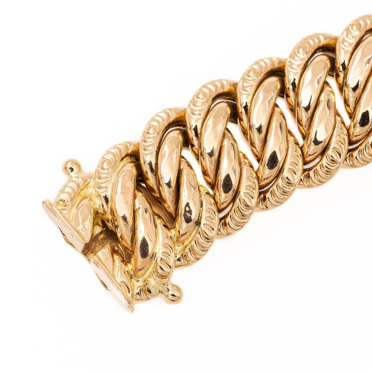 Bracelet Maille américaine en or jaune - Image 6