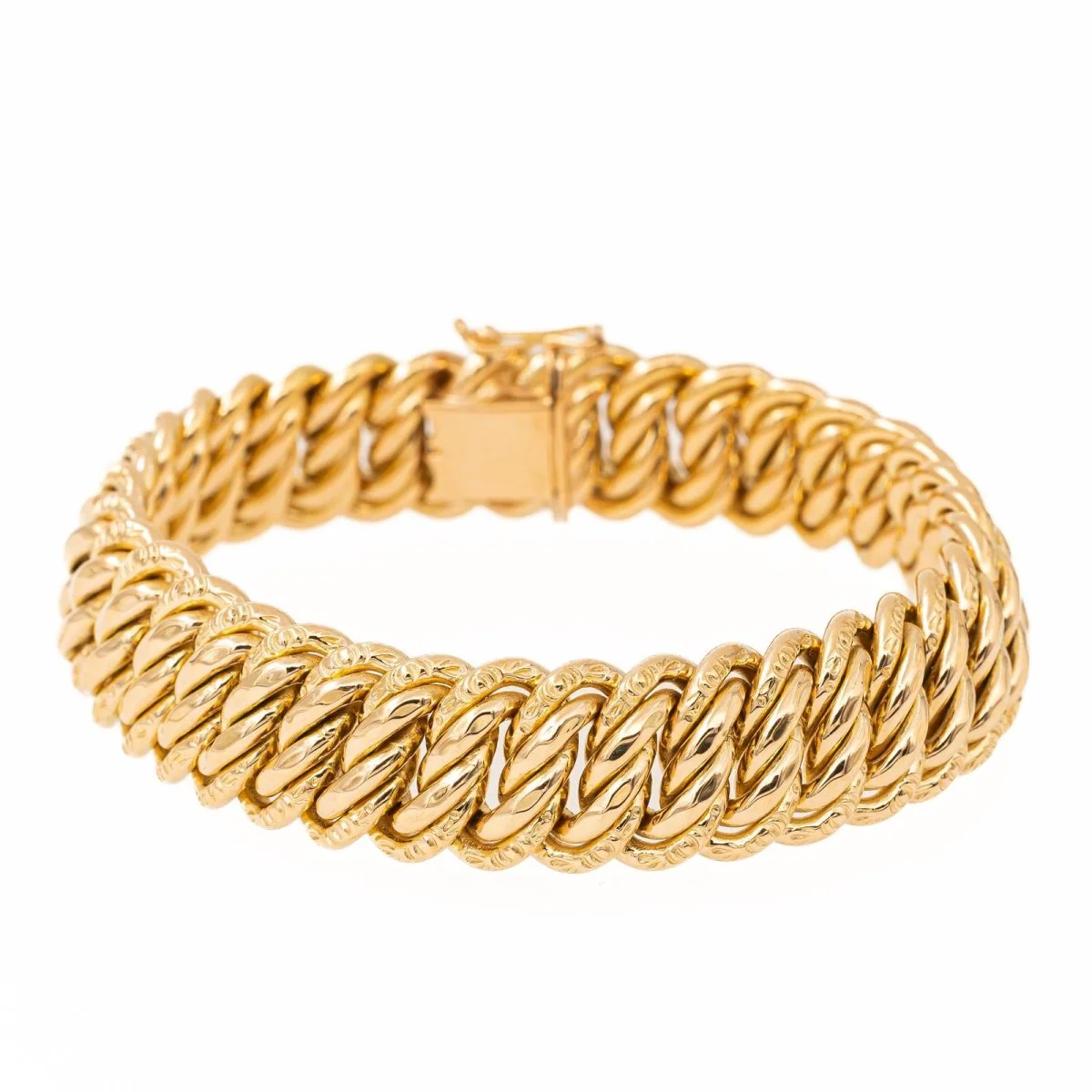 Bracelet Maille américaine en or jaune