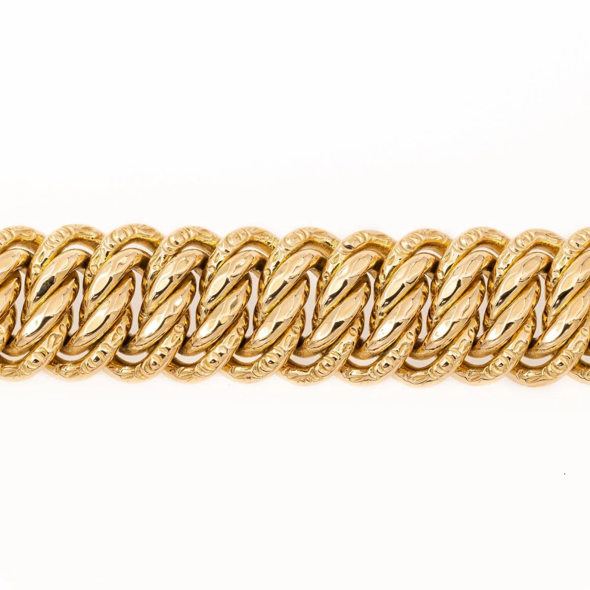 Bracelet Maille américaine en or jaune - Image 4