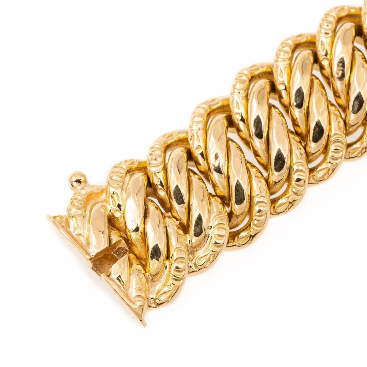 Bracelet Maille américaine en or jaune - Image 7