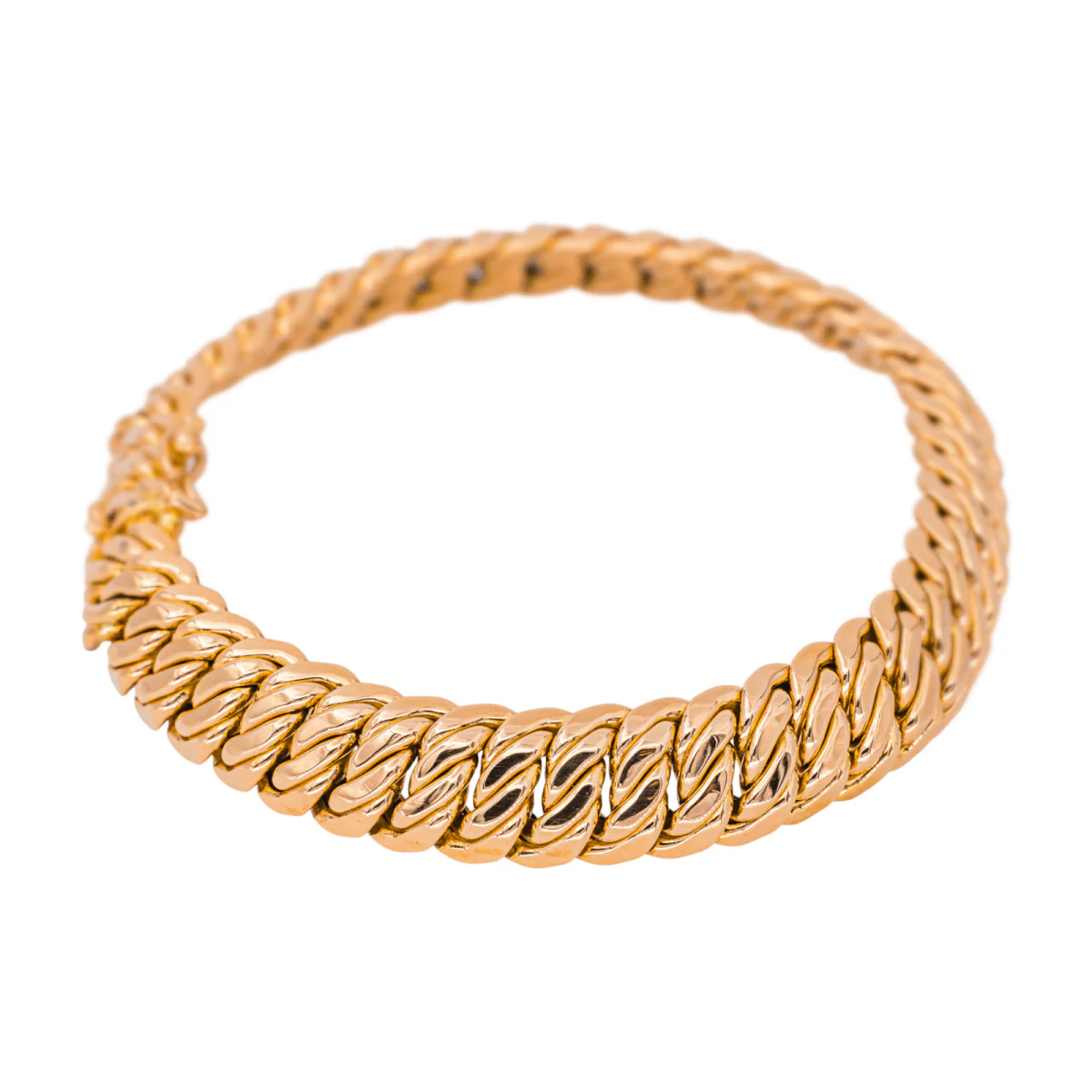 Bracelet Maille américaine en or rose - Image 3