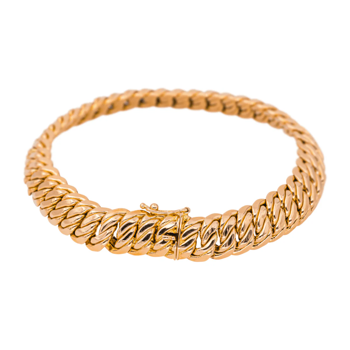 Bracelet Maille américaine en or rose - Image 4