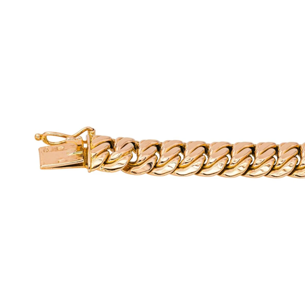 Bracelet Maille américaine en or rose - Image 6