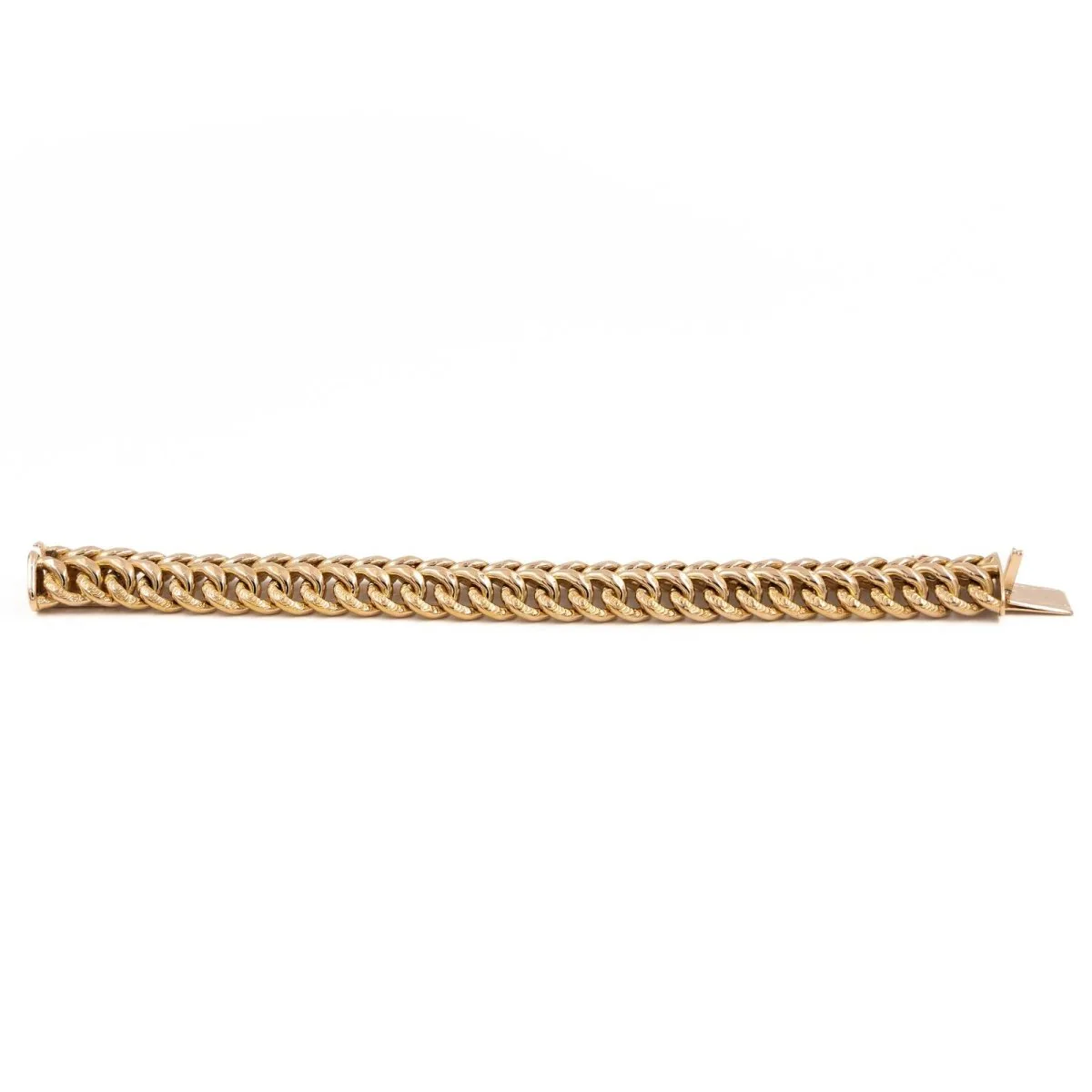 Bracelet Maille 2 rangs en or rose - Image 8