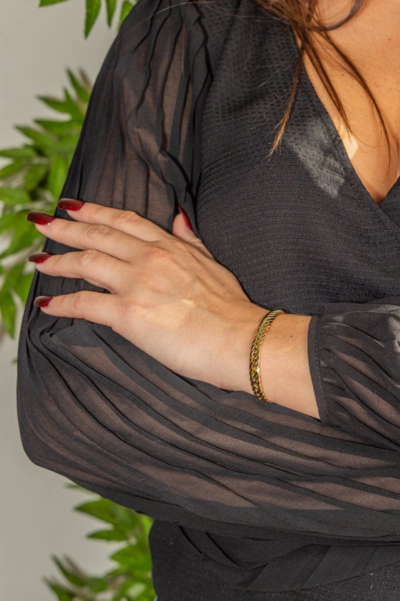 Bracelet Maille anglaise Or jaune - Image 2