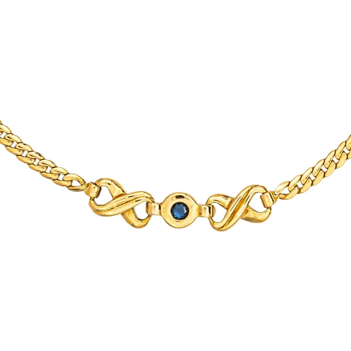 Bracelet Maille en or jaune et saphirs - Image 3