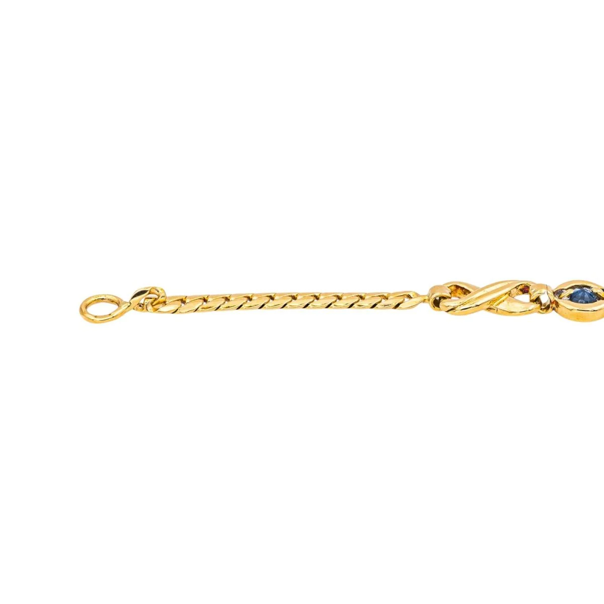 Bracelet Maille en or jaune et saphirs - Image 7