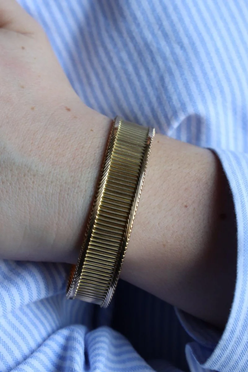 Bracelet Maille baguette en or jaune - Image 2