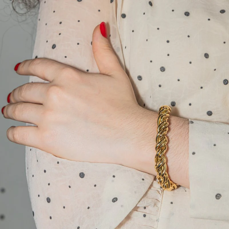 Bracelet Maille CAPLAIN SAINT ANDRÉ en or jaune - Image 2
