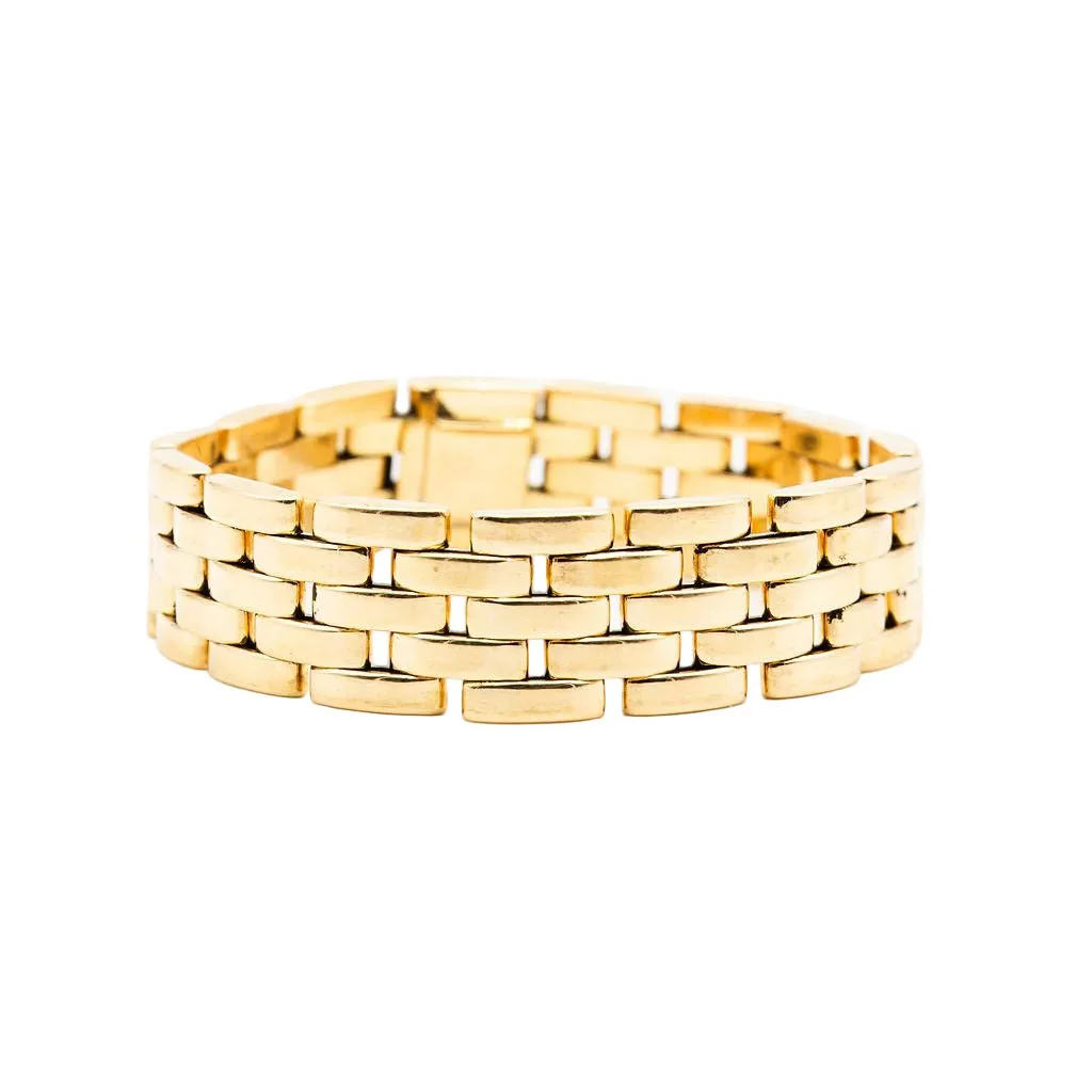 Bracelet Maille CARTIER "Maillon Panthère" en or jaune