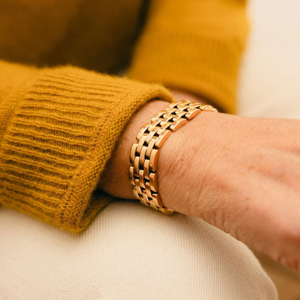 Bracelet Maille CARTIER "Maillon Panthère" en or jaune - Image 2