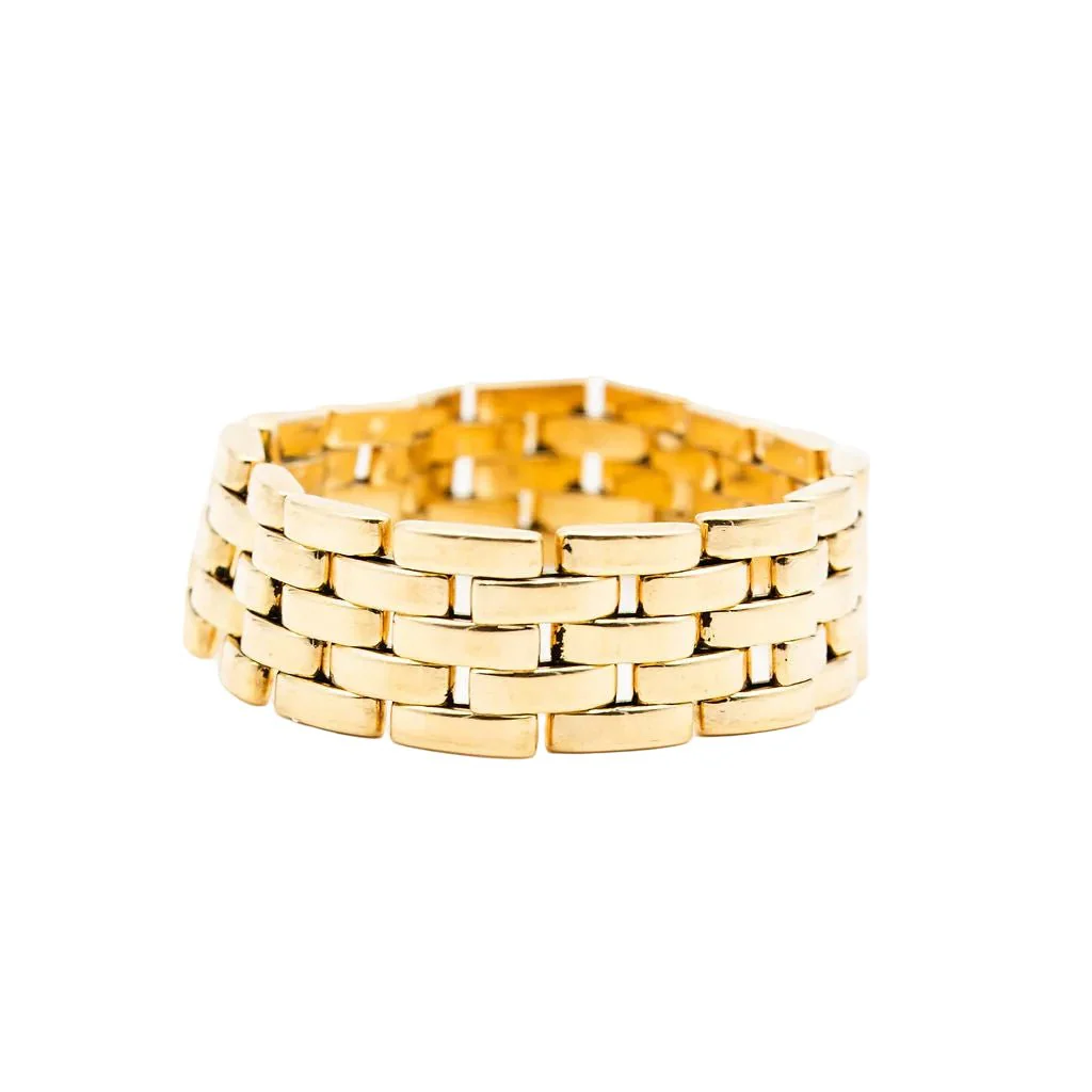 Bracelet Maille CARTIER "Maillon Panthère" en or jaune - Image 3