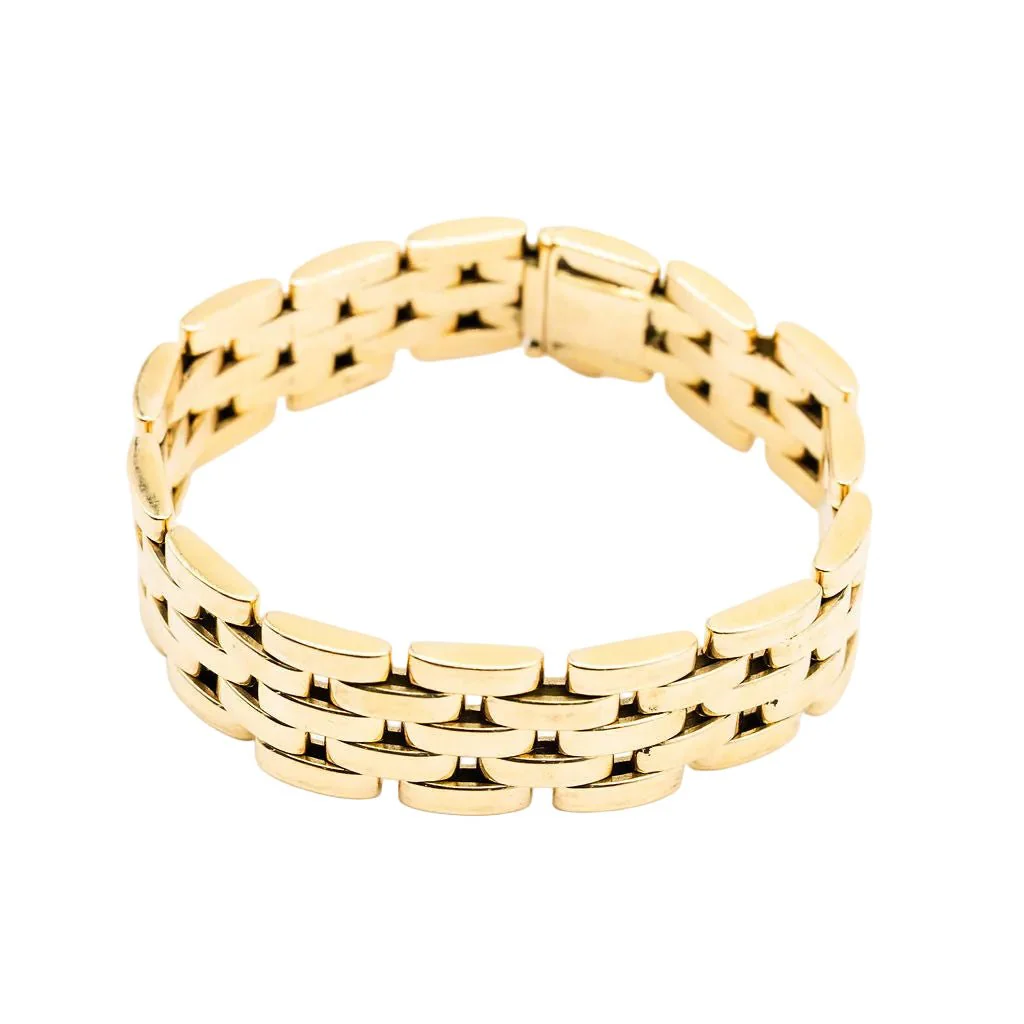 Bracelet Maille CARTIER "Maillon Panthère" en or jaune - Image 4