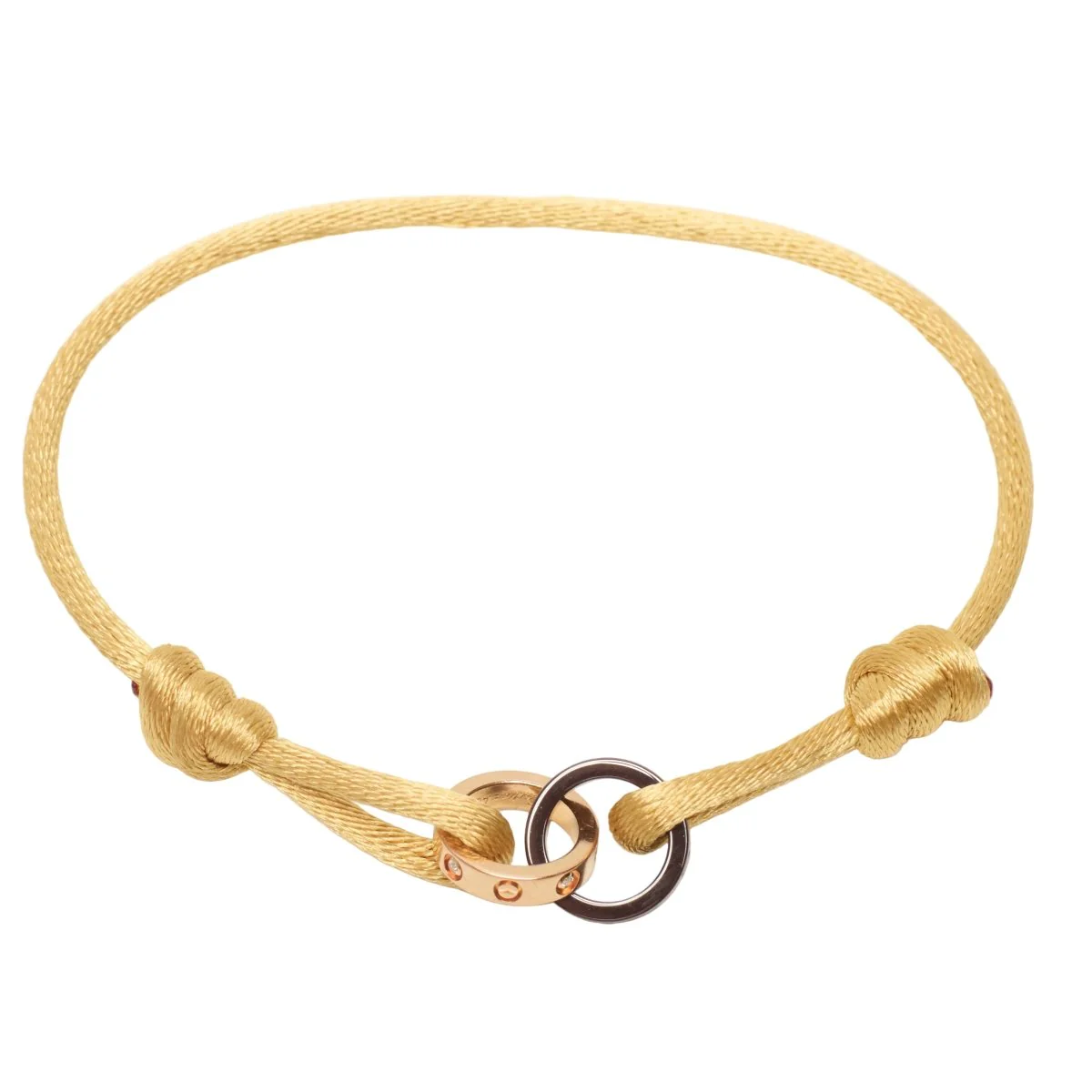 Bracelet Maille CARTIER "Love" en or rose, céramique et diamants
