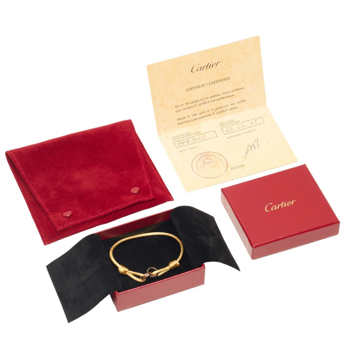 Bracelet Maille CARTIER "Love" en or rose, céramique et diamants - Image 5