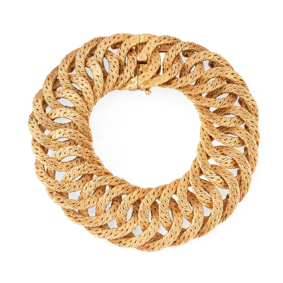 Bracelet Maille CARTIER par GEORGES LENFANT en or jaune