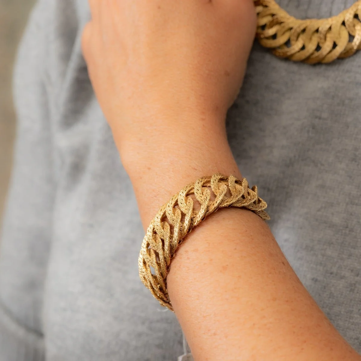 Bracelet Maille CARTIER par GEORGES LENFANT en or jaune - Image 2