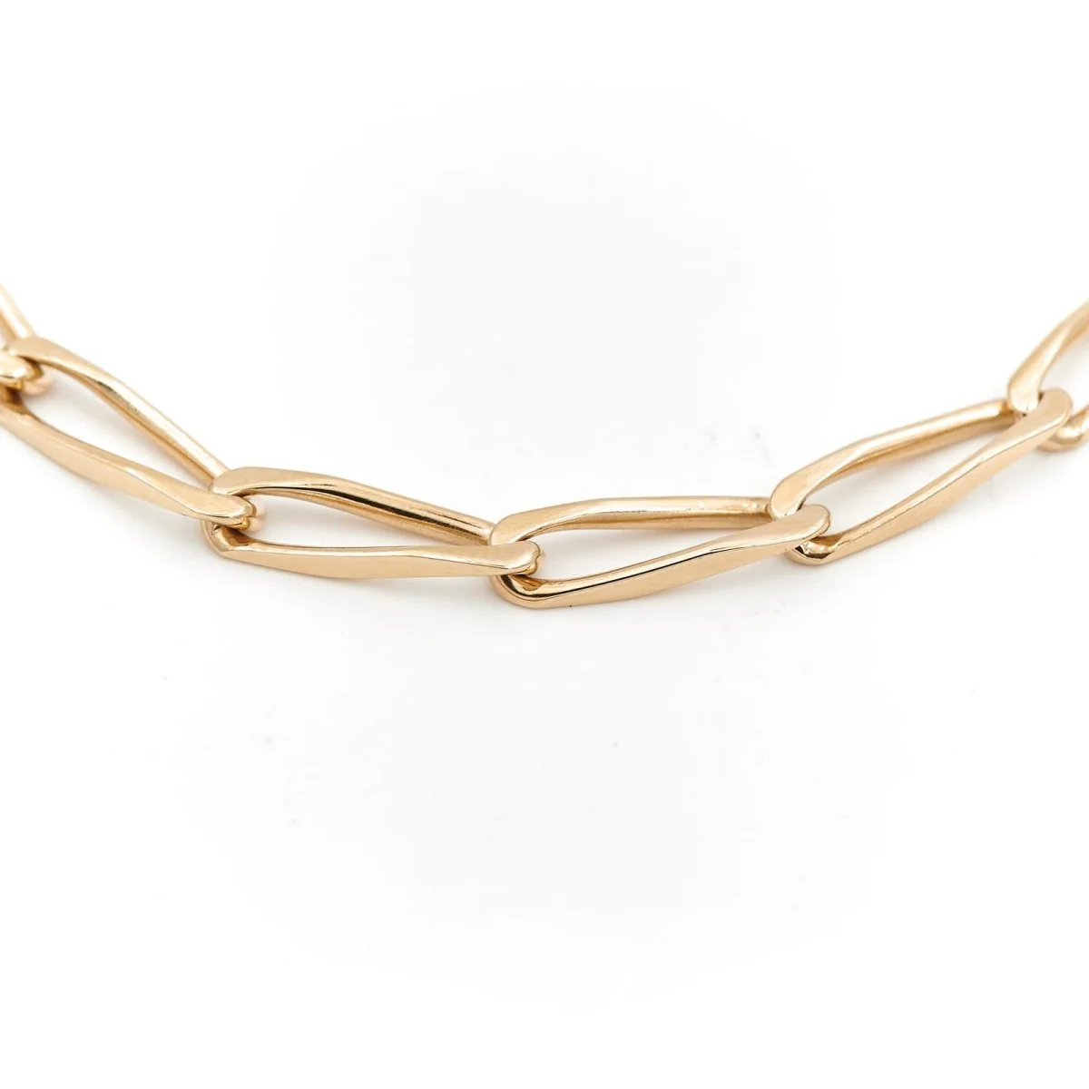 Bracelet Gourmette maille cheval en or jaune - Image 5