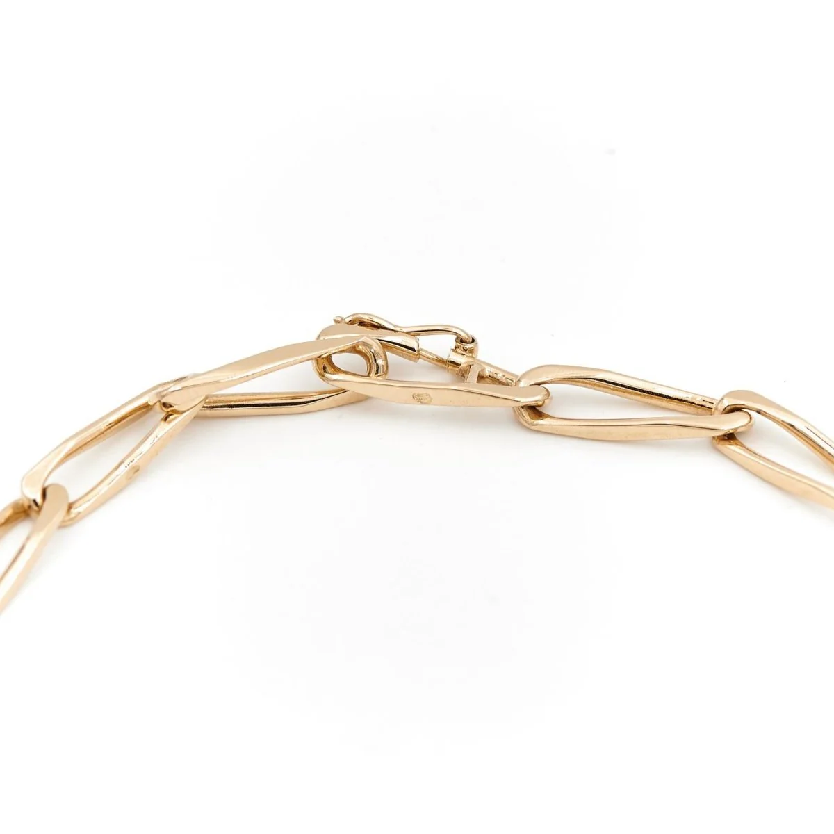 Bracelet Gourmette maille cheval en or jaune - Image 6