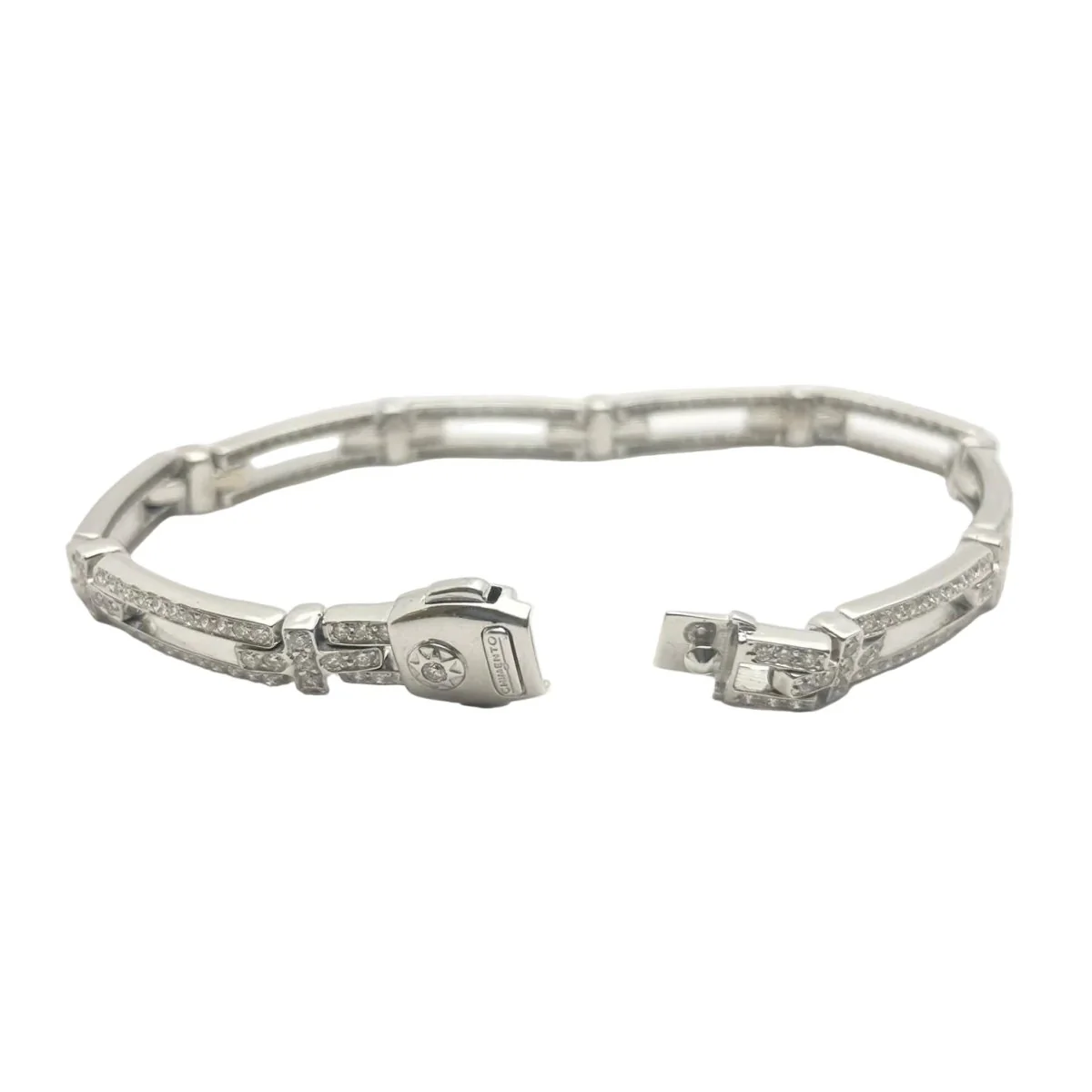 Bracelet Maille CHIMENTO en or blanc et diamants - Image 3